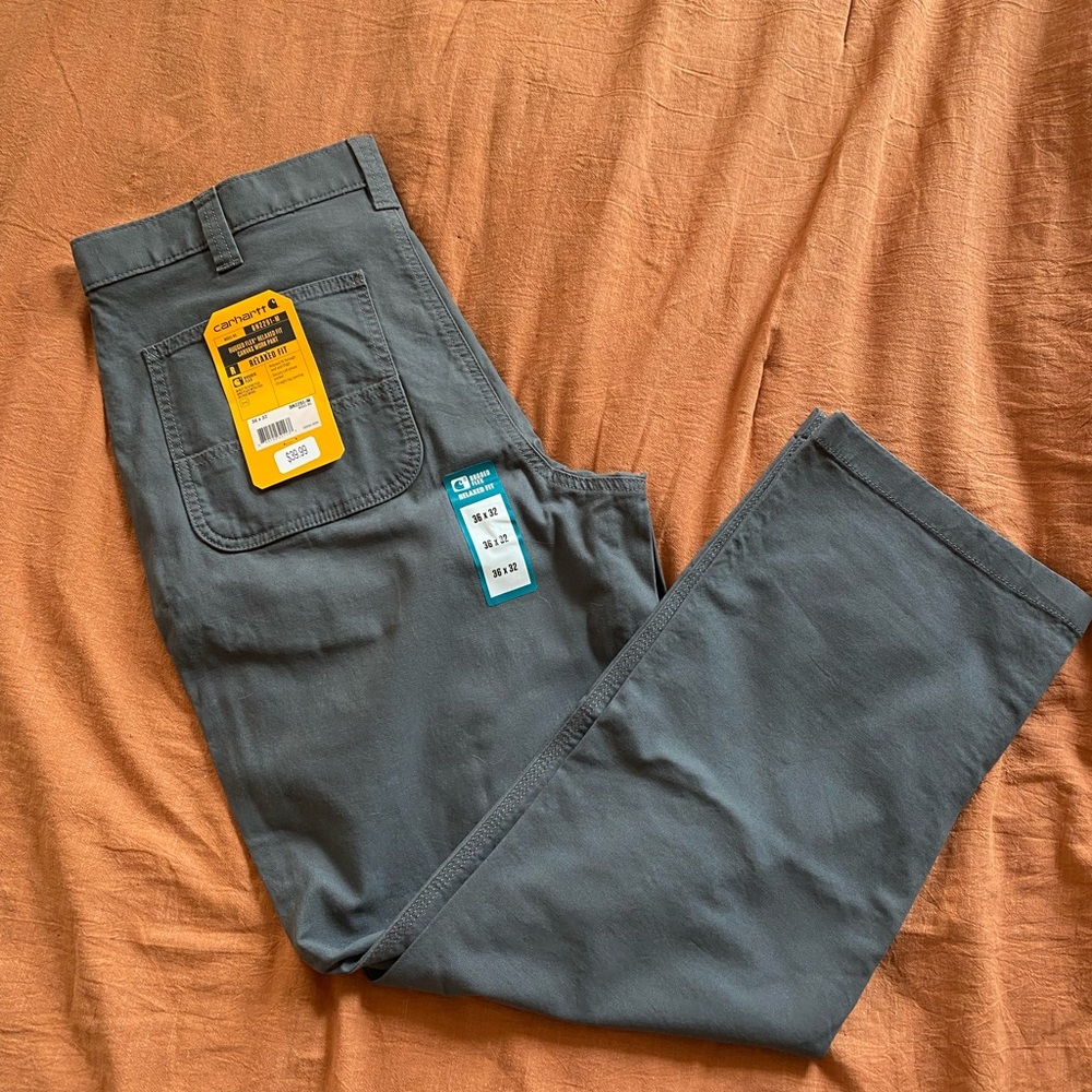 Carhartt Mens Relaxed Fit Gray Pants